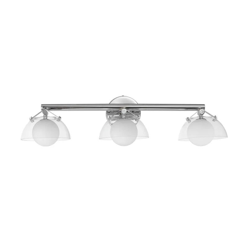 Studio M SM31003CLPC Domain 3-Light - Clear/Chrome Bath Vanity in Polished Chrome by Mat Sanders