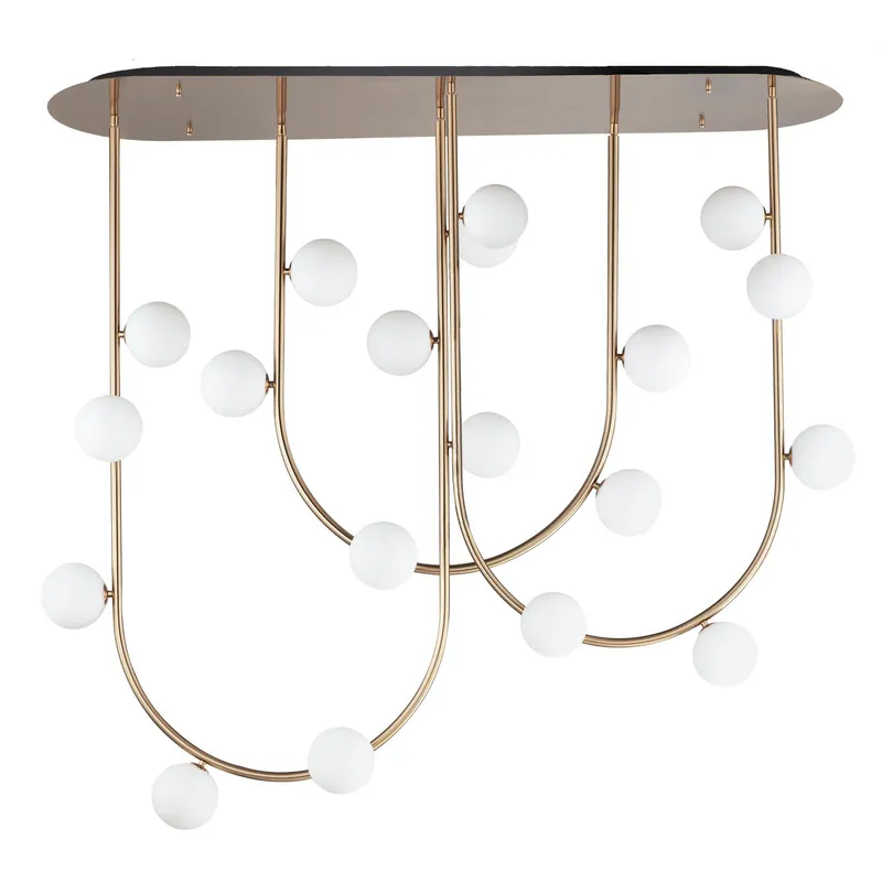 Studio M SM24919HR Contour 19-Light Fixed Stem Ceiling Light 3000K in Heritage by Nina Magon