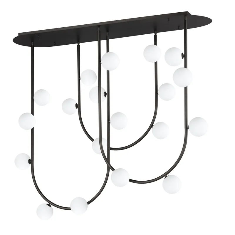 Studio M SM24919BBZ Contour 19-Light Fixed Stem Ceiling Light 3000K in Brushed Bronze by Nina Magon