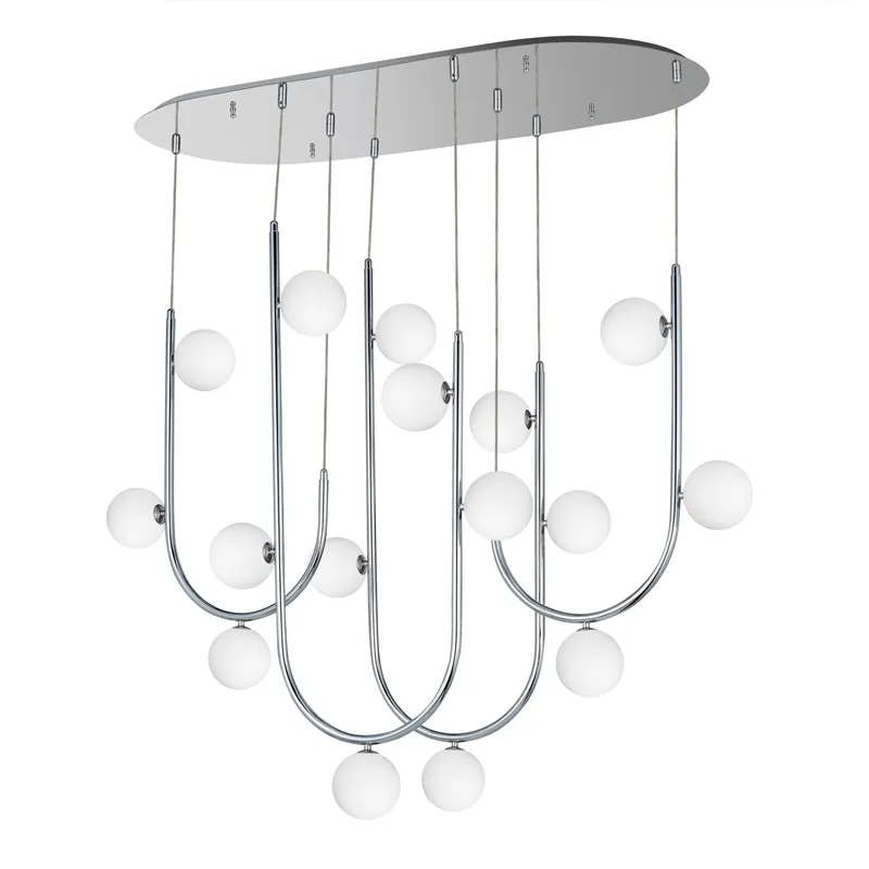 Studio M SM24916PC Contour 16-Light Cord Hung Pendant 4000K in Polished Chrome by Nina Magon
