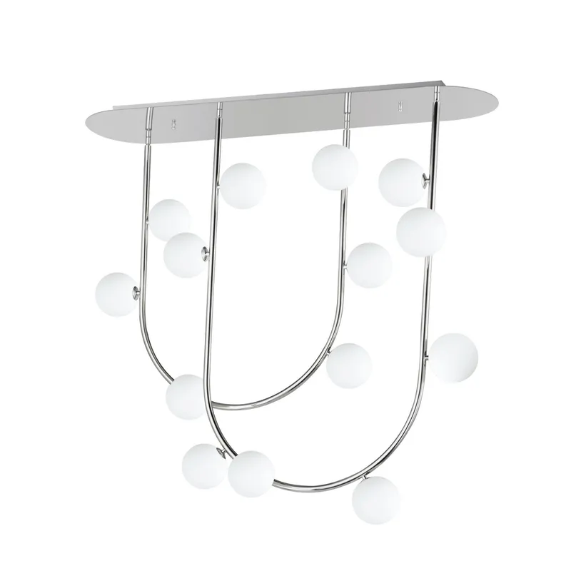 Studio M SM24914PC Contour 14-Light Fixed Stem Ceiling Light 4000K in Polished Chrome by Nina Magon