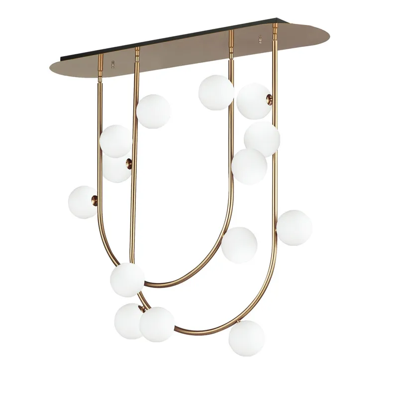 Studio M SM24914HR Contour 14-Light Fixed Stem Ceiling Light 3000K in Heritage by Nina Magon