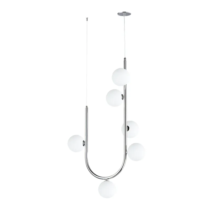 Studio M SM24906PC Contour 6-Light Cord Hung Pendant 4000K in Polished Chrome by Nina Magon