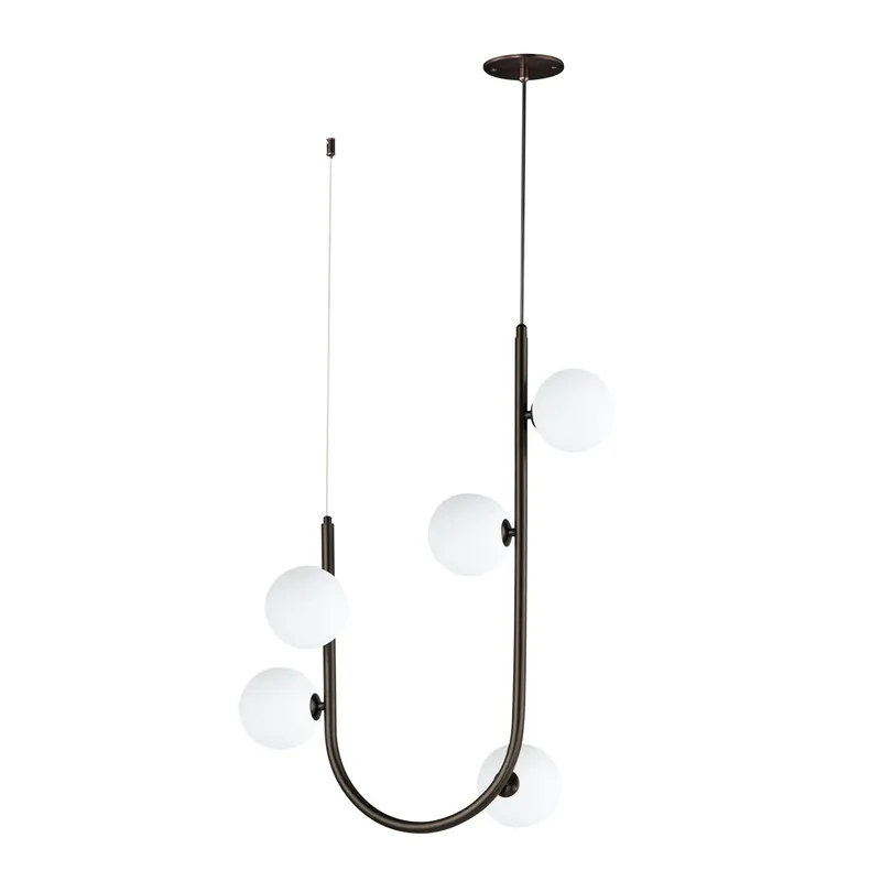 Studio M SM24905BBZ Contour 5-Light Cord Hung Pendant 3000K in Brushed Bronze by Nina Magon