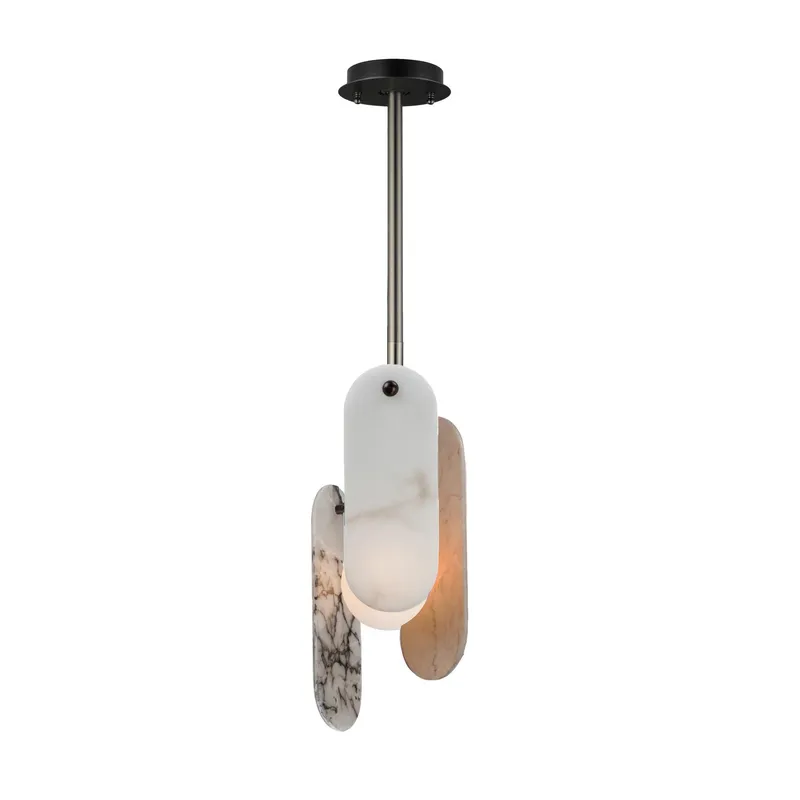 Studio M SM24811VSGM Megalith Single Pendant Various Stone in Gunmetal by Nina Magon