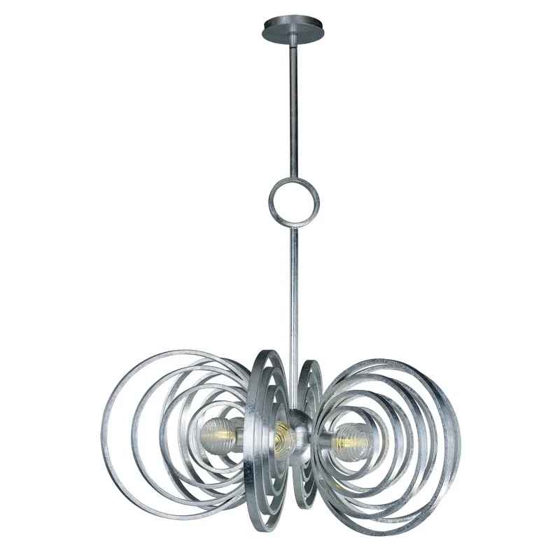 Studio M SM23636CRSL Frequency 6-Light Pendant in Silver Leaf