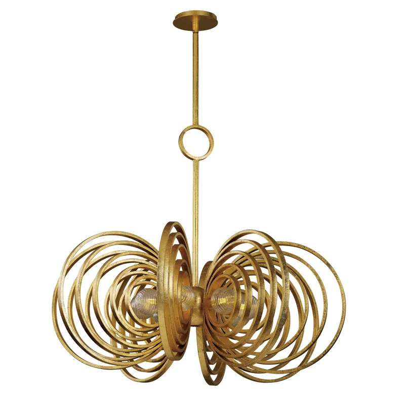 Studio M SM23638CRGL Frequency 8-Light Pendant in Gold Leaf