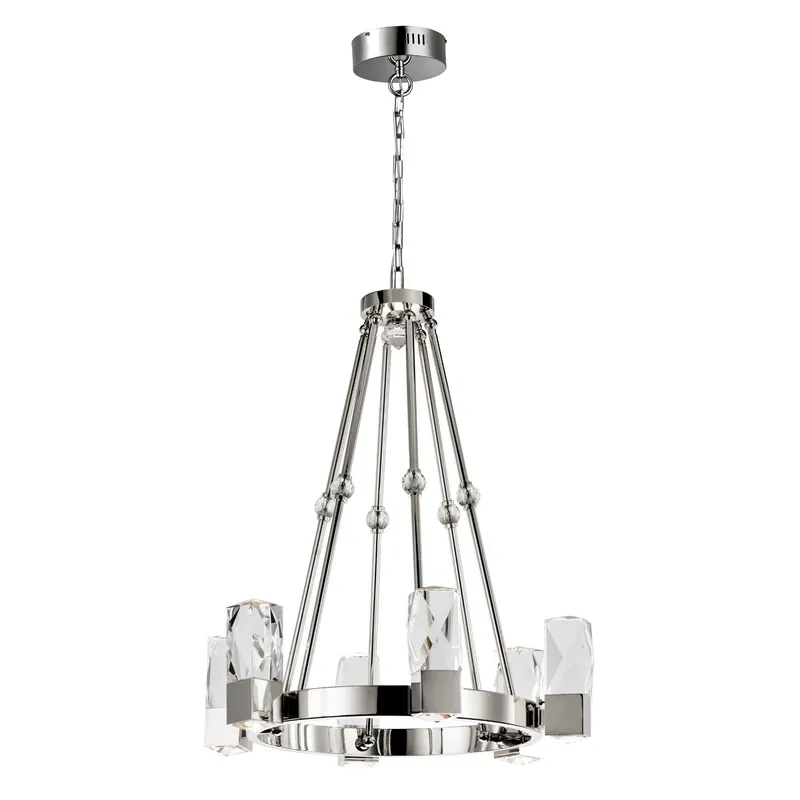 Studio M SM23645BCPN Empire 6-Light LED Chandelier in Polished Nickel