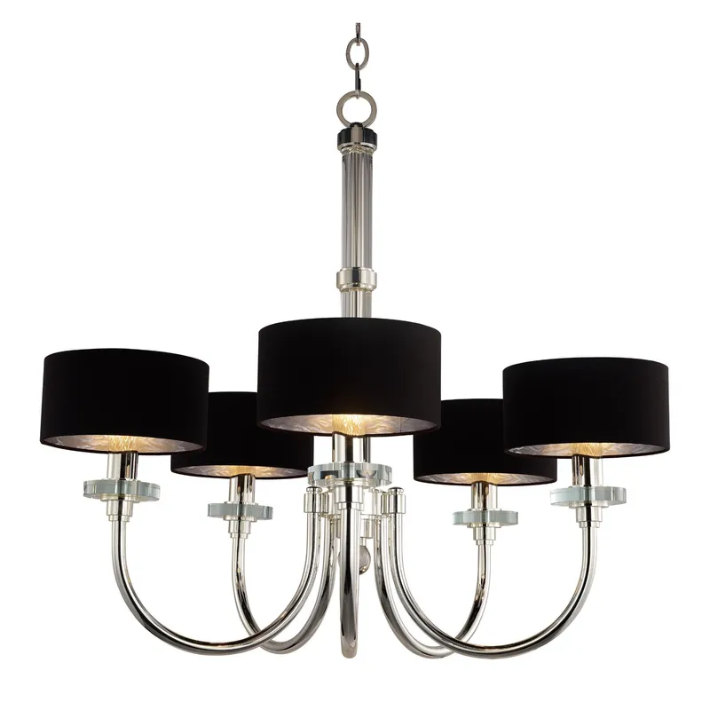 Studio M SM23755BTPS Manhattan 5-Light Chandelier in Plated Silver