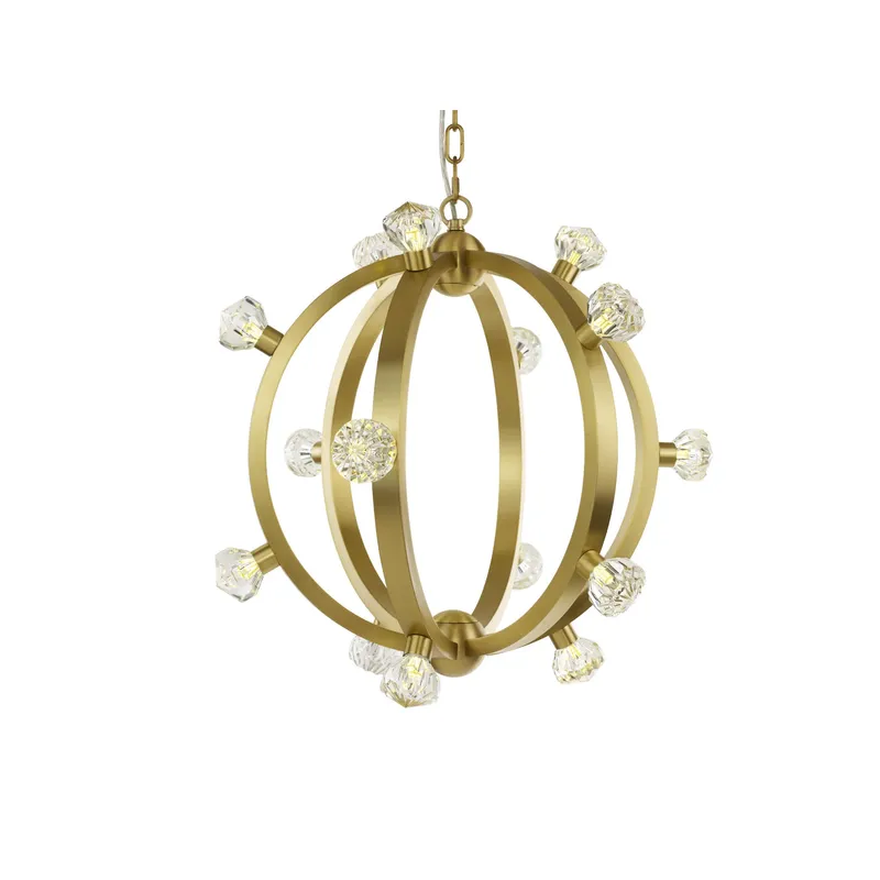 Studio M SM23772BCSBR Norma Jeane Pendant in Satin Brass
