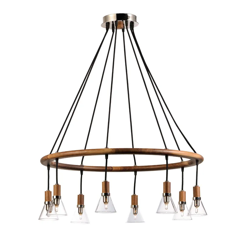 Studio M SM23827CLWN Scan 8-Light Pendant in Walnut