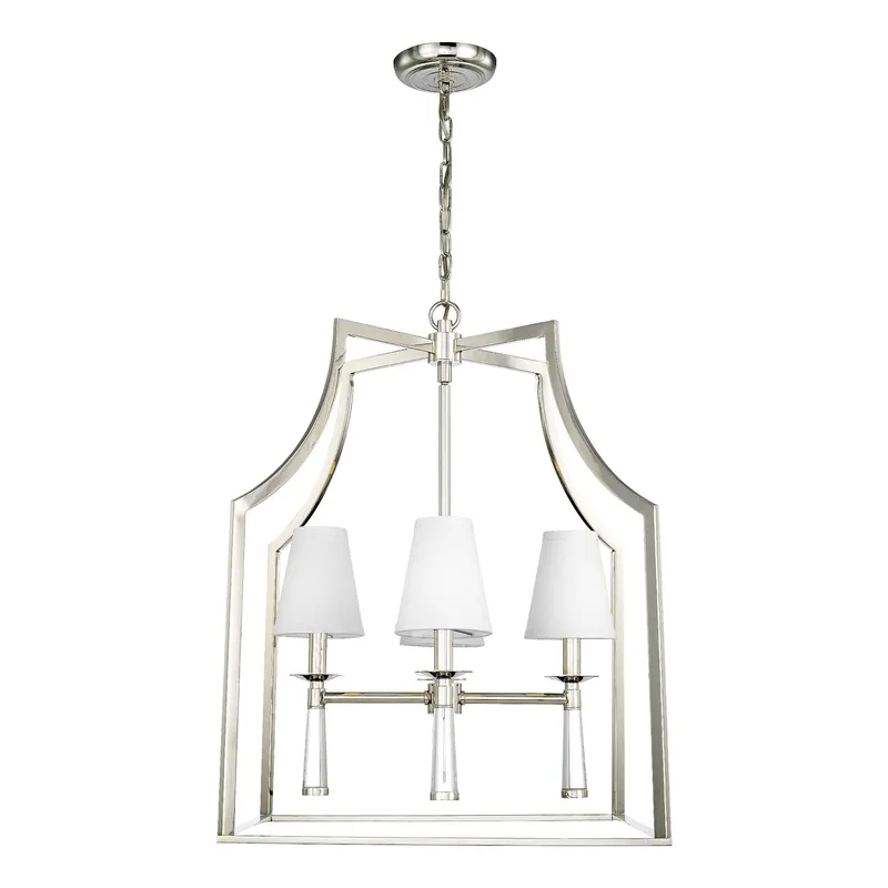 Baxter 22'' Polished Nickel Chandelier Silver 22"W x 30"H x 22"D