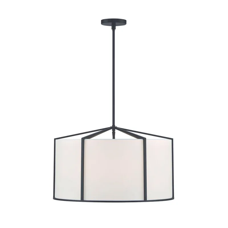 Carlyn 24'' Black Chandelier Black 24"W x 14.75"H x 24"D