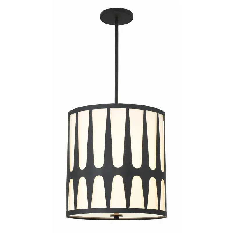 Royston 17'' Black Pendant Black 17"W x 18.25"H x 17"D
