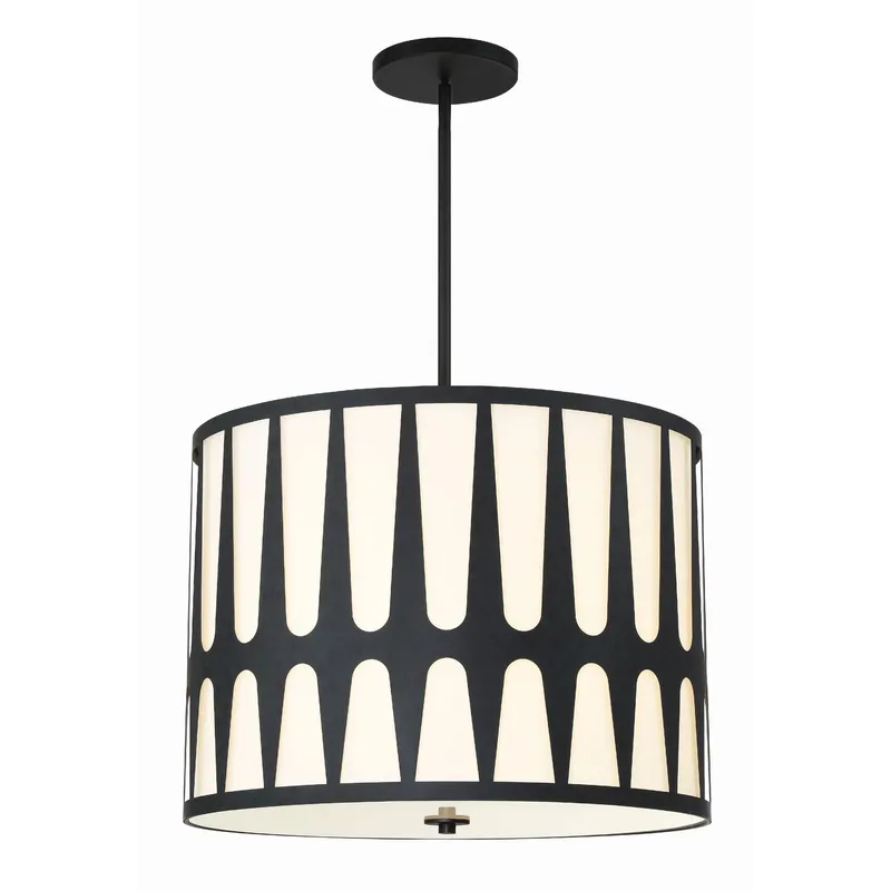 Royston 24'' Black Pendant Black 24"W x 18.25"H x 24"D