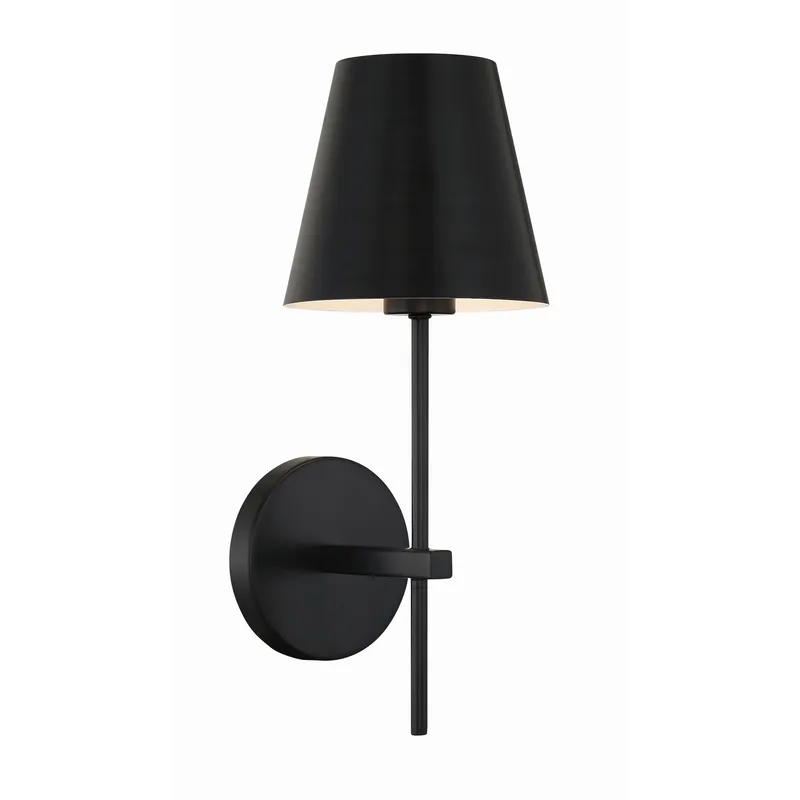 Xavier 6'' Matte Black Sconce Black 6"W x 15"H x 7"D