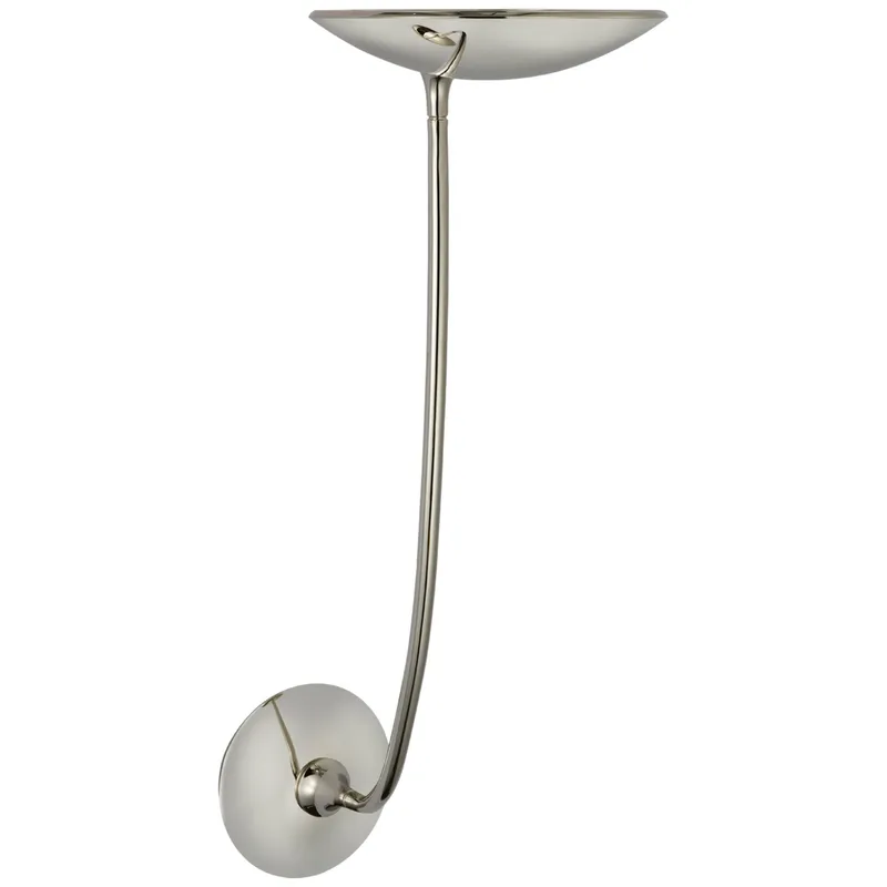 Thomas O'Brien Keira Large Sconce in Polished Nickel Wall Light W8" x H23"