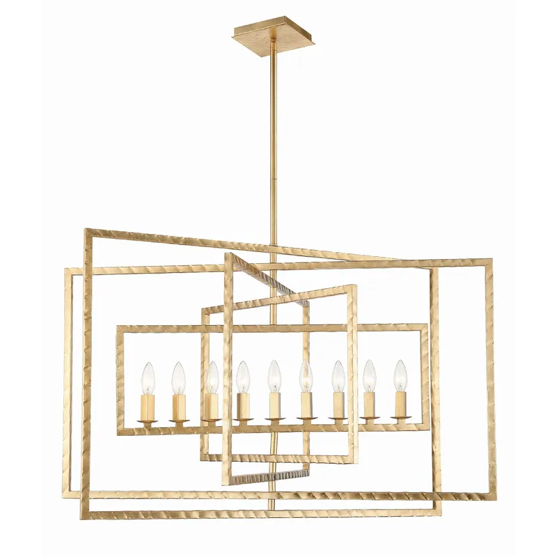 Capri 39'' Antique Gold Chandelier Gold 39"W x 24"H x 39"D