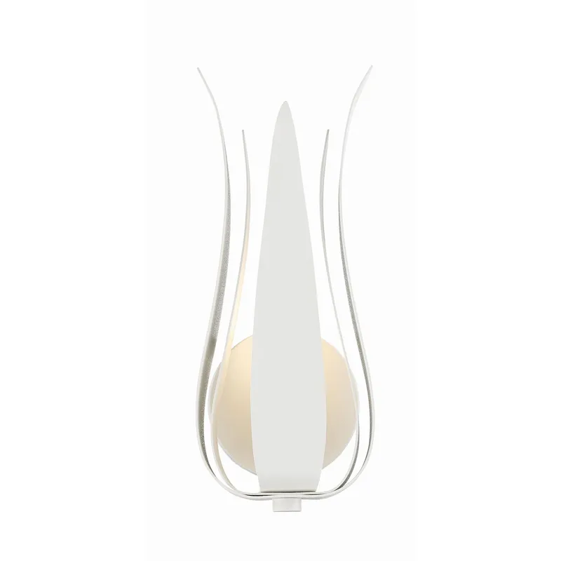 Broche 8'' Matte White Sconce White 8"W x 14"H x 4.5"D
