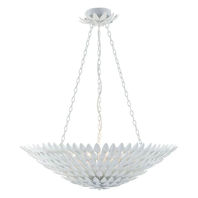 Broche 30'' Matte White Chandelier White 30"W x 12"H x 30"D