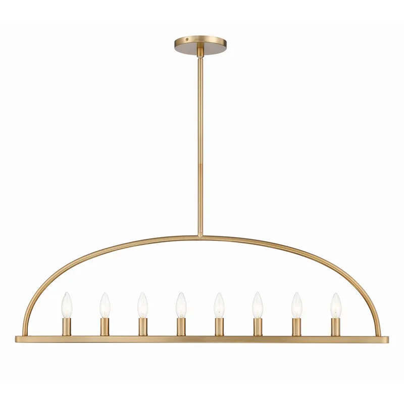 Abbott 42'' Vibrant Gold Linear Chandelier Gold 42"W x 12.5"H x 1.5"D