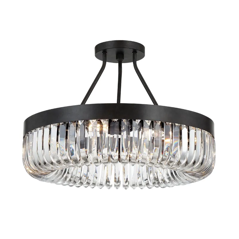 Alister 23.25'' Charcoal Bronze Semi Flush Mount Bronze 23.25"W x 16"H x 23.25"D