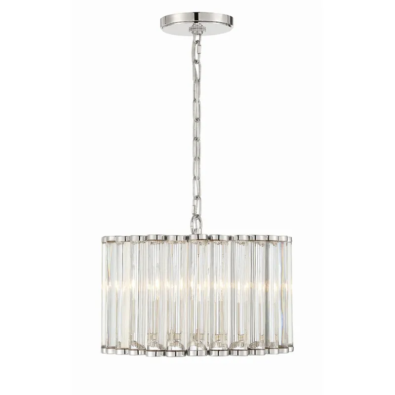 Libby Langdon Elliot 15.25'' Polished Nickel Chandelier Silver 15.25"W x 11"H x 15.25"D