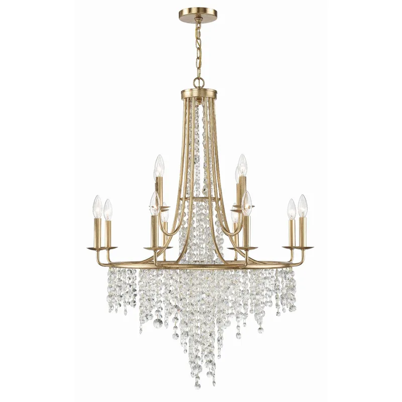 Gabrielle 30'' Antique Gold Chandelier Gold 30"W x 40"H x 30"D