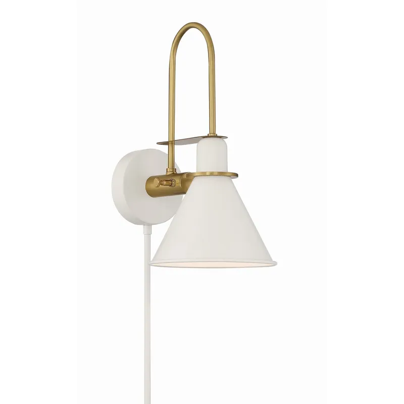 Medford 7'' White Task Sconce White 7"W x 14"H x 10"D