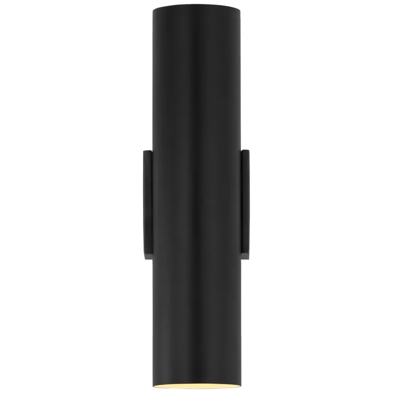 AERIN Nella Medium Cylinder Sconce in Matte Black Wall Light W4.25" x H15"