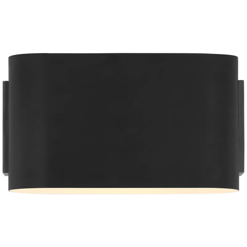 AERIN Nella Small Oblong Sconce in Matte Black Wall Light W11" x H6"