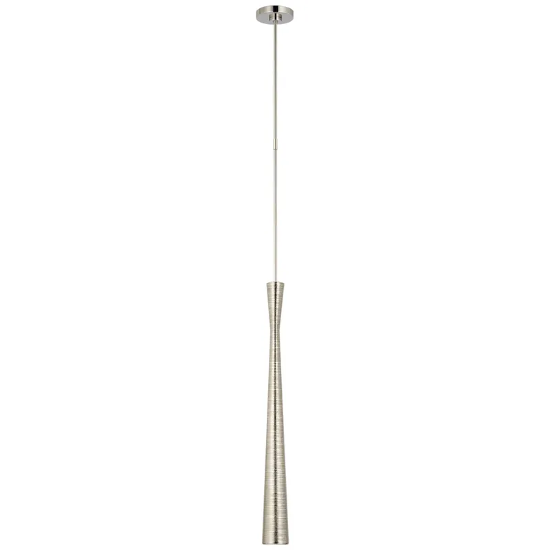 Kelly Wearstler Utopia Tall Pendant in Polished Nickel Ceiling Light W3.25"