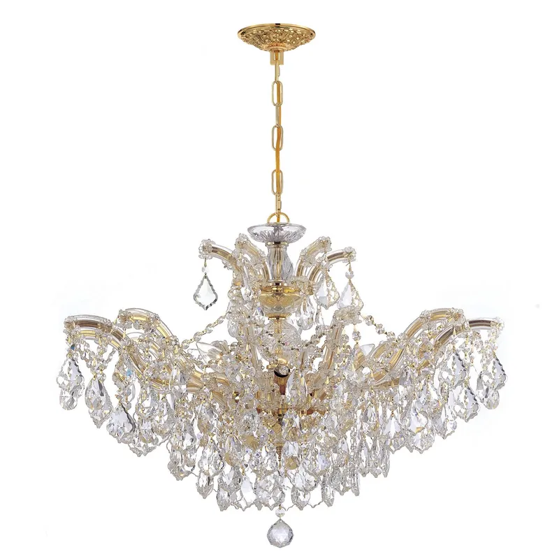 Maria Theresa 29'' Hand Cut Crystal Gold Chandelier Gold 29"W x 23"H x 29"D