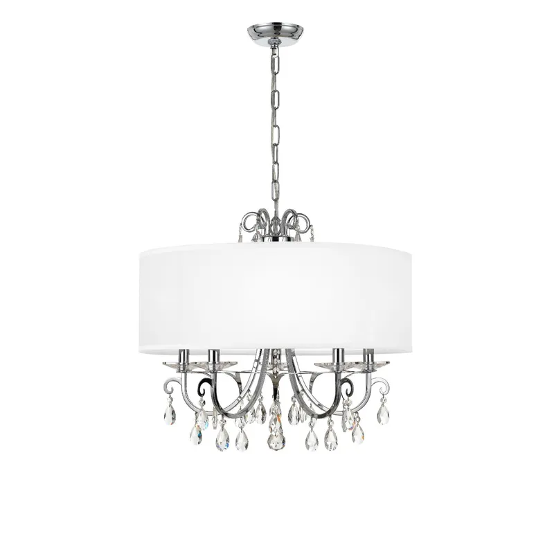 Othello 24'' Hand Cut Crystal Polished Chrome Chandelier Silver 24"W x 21"H x 24"D