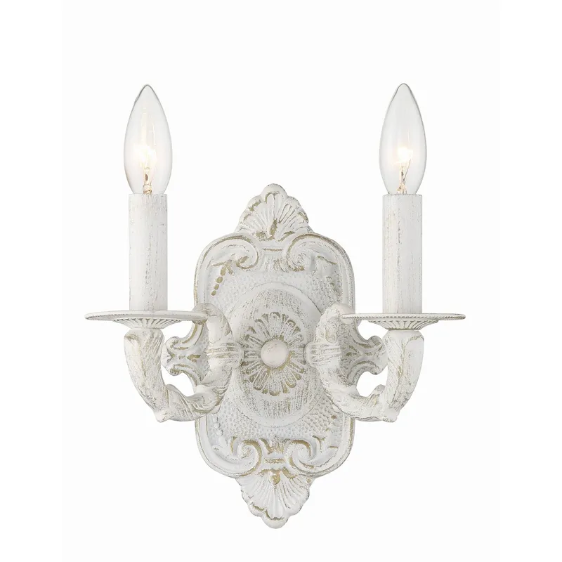Paris Market 10'' Antique White Sconce White 10"W x 9.5"H x 5"D