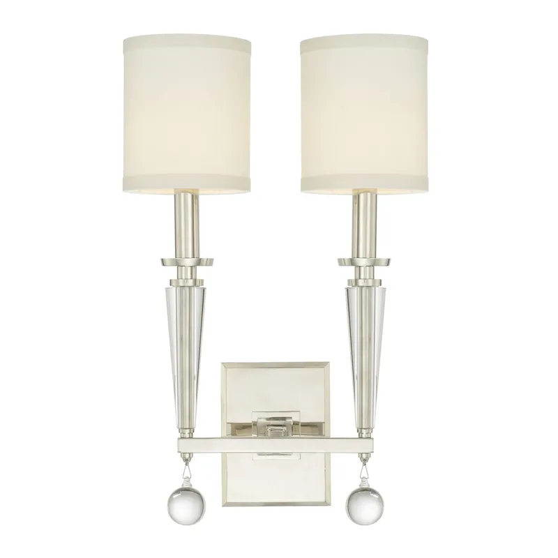 Paxton 11.5'' Polished Nickel Sconce Silver 11.5"W x 18.5"H x 7.5"D
