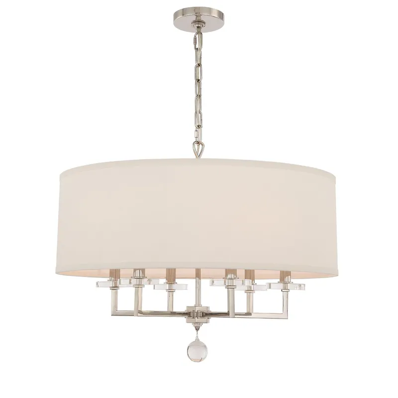 Paxton 25.5'' Polished Nickel Chandelier Silver 25.5"W x 21"H x 25.5"D