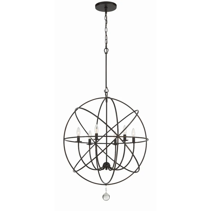 Solaris 28.5'' English Bronze Chandelier Bronze 28.5"W x 35.5"H x 28.5"D