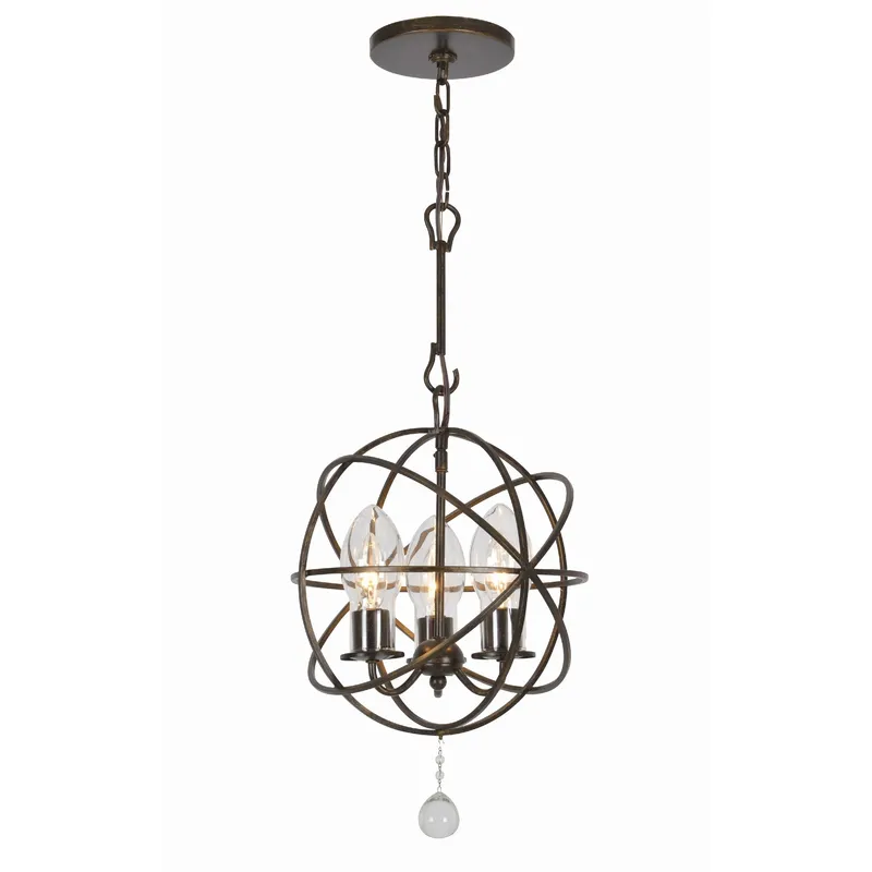 Solaris 12'' English Bronze Outdoor Chandelier Bronze 12"W x 16.5"H x 12"D