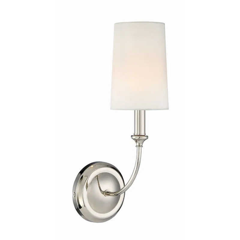 Libby Langdon Sylvan 4.75'' Polished Nickel Sconce Silver 4.75"W x 15.75"H x 7.75"D