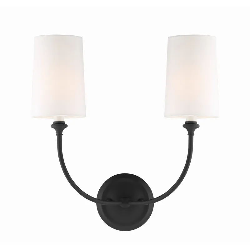 Libby Langdon Sylvan 15.5'' Black Forged Sconce Black 15.5"W x 17.25"H x 7"D