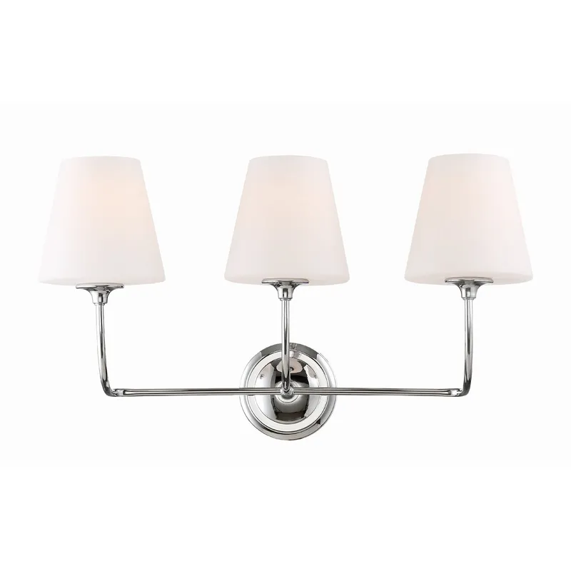 Libby Langdon Sylvan 23.25'' Polished Chrome Bathroom Vanity Silver 23.25"W x 13.25"H x 9.75"D