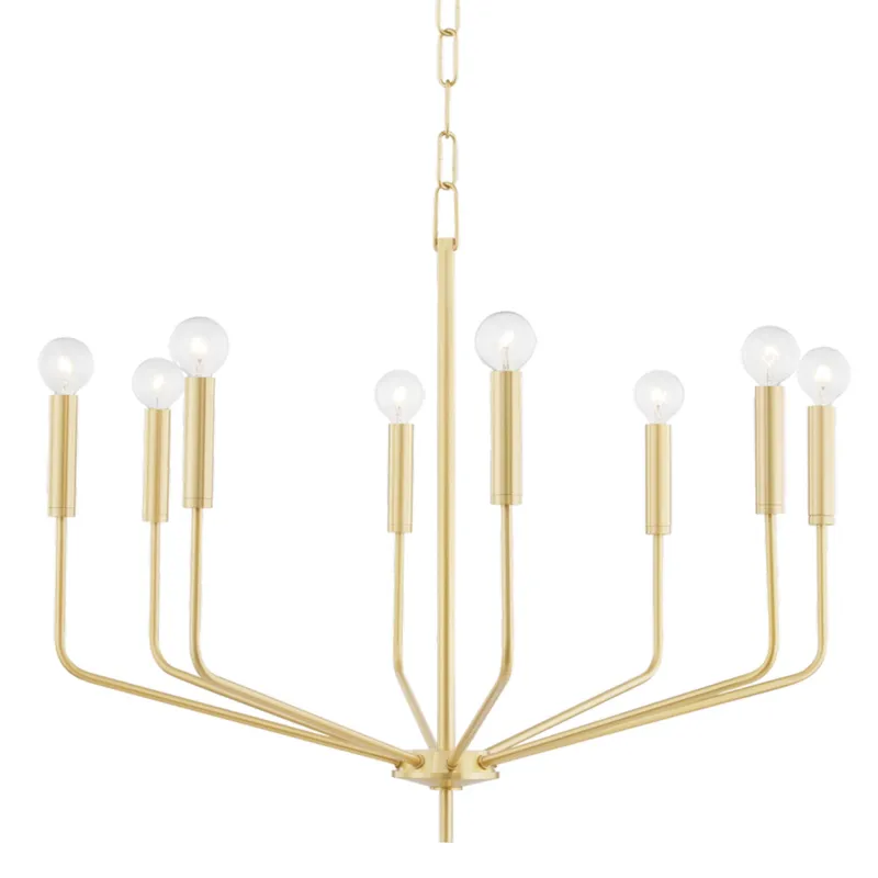 Bailey 8-Light Chandelier in Aged Brass 30W x 24.75H (H516808-AGB)