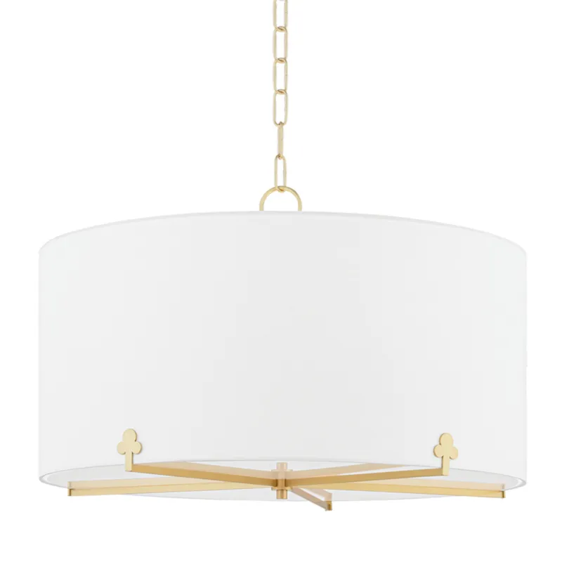Darlene 5-Light Chandelier in Aged Brass 26W x 17.25H