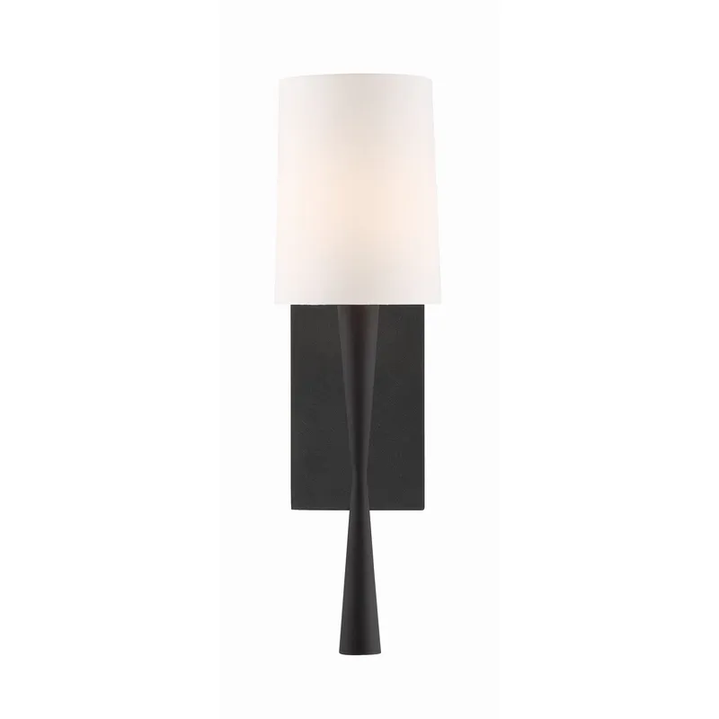 Trenton 5.5'' Black Forged Sconce Black 5.5"W x 18.5"H x 6.5"D