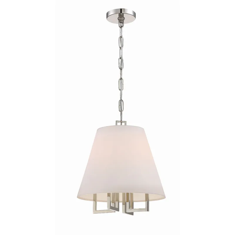 Libby Langdon Westwood 13.5'' Polished Nickel Chandelier Silver 13.5"W x 14.25"H x 13.5"D