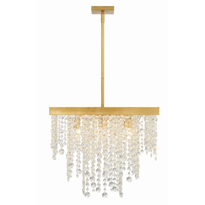 Winham 22'' Antique Gold Chandelier Gold 22"W x 19.5"H x 22"D