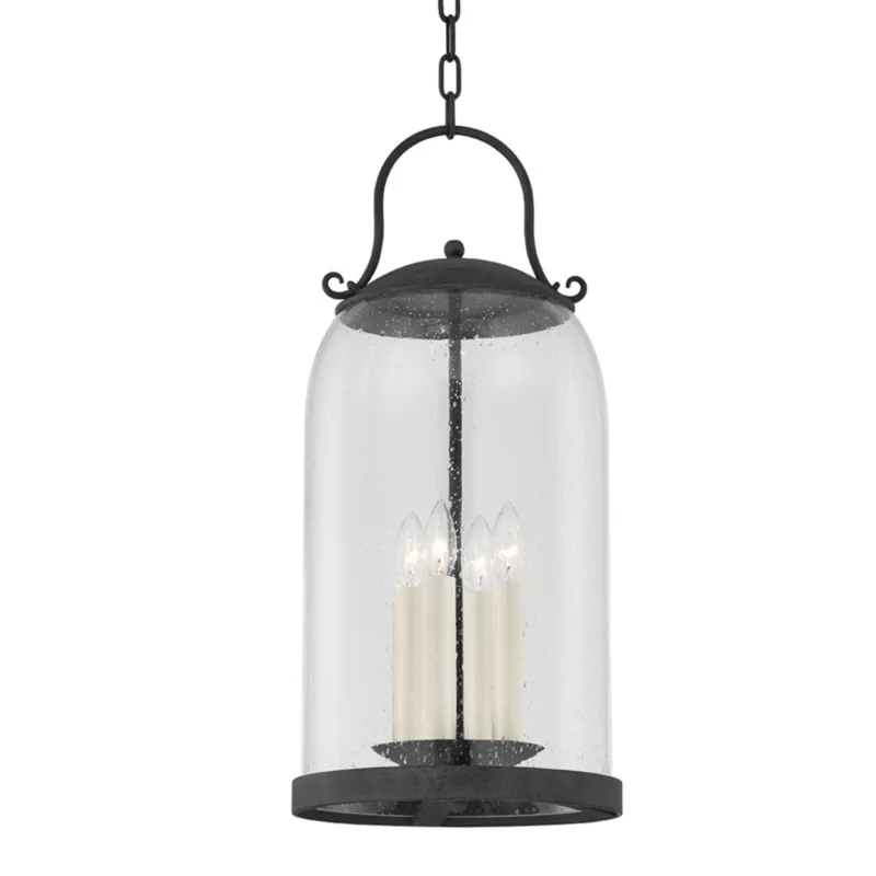 Napa County 4-Light Exterior Pendant in French Iron by Mark D. Sikes 12W x 26.75H