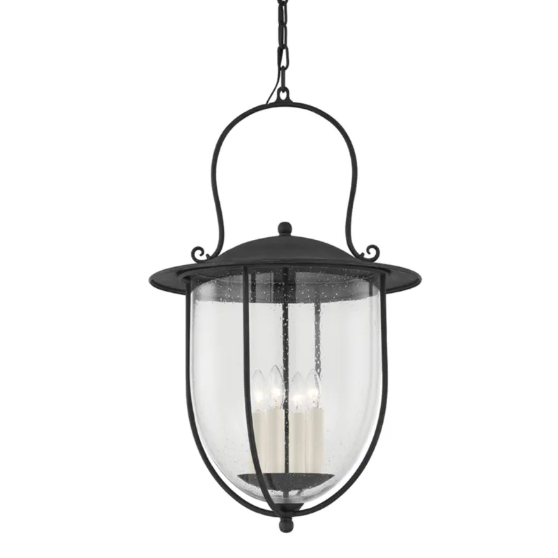 Monterey County 4-Light Exterior Pendant in French Iron by Mark D. Sikes 18W x 30H