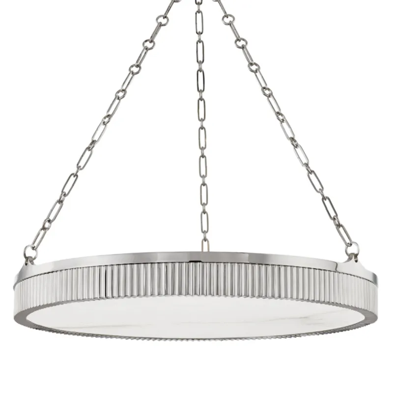 Lynden 8-Light Chandelier in Polished Nickel 30W x 4.5H